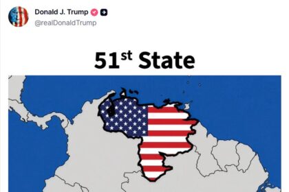 Trump publica mapa de Venezuela como estado 51 sin el Esequibo