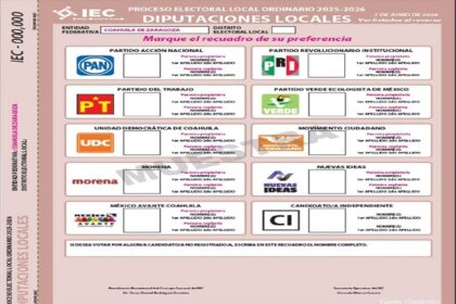 IEC presenta boleta y plataforma para elecciones 2026 en Coahuila