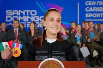 Sheinbaum otorga premio económico a atletas tras récord en JJCC