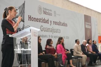 Sheinbaum destaca bienestar y reducción de violencia en Guanajuato