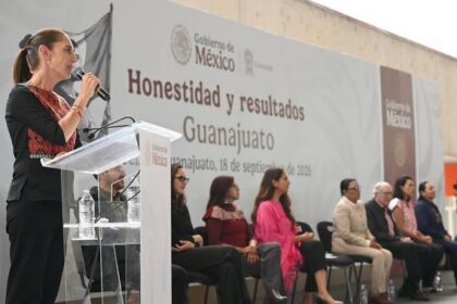 Sheinbaum destaca bienestar y reducción de violencia en Guanajuato