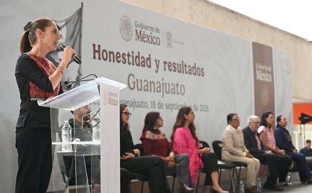 Sheinbaum destaca bienestar y reducción de violencia en Guanajuato
