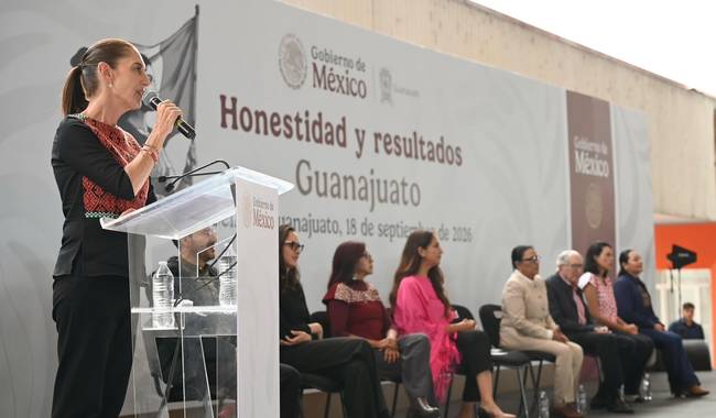 Sheinbaum destaca bienestar y reducción de violencia en Guanajuato