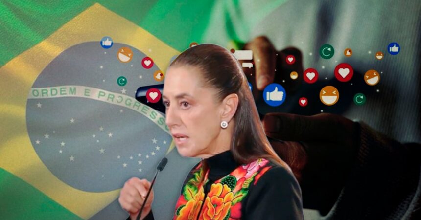 Sheinbaum analiza regular redes sociales con modelo brasileño
