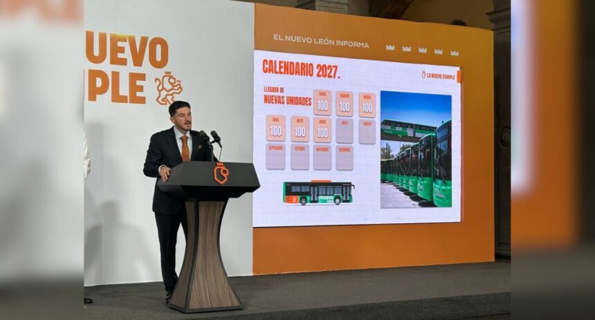 Nuevo León recibirá 600 camiones nuevos de transporte público hasta 2027